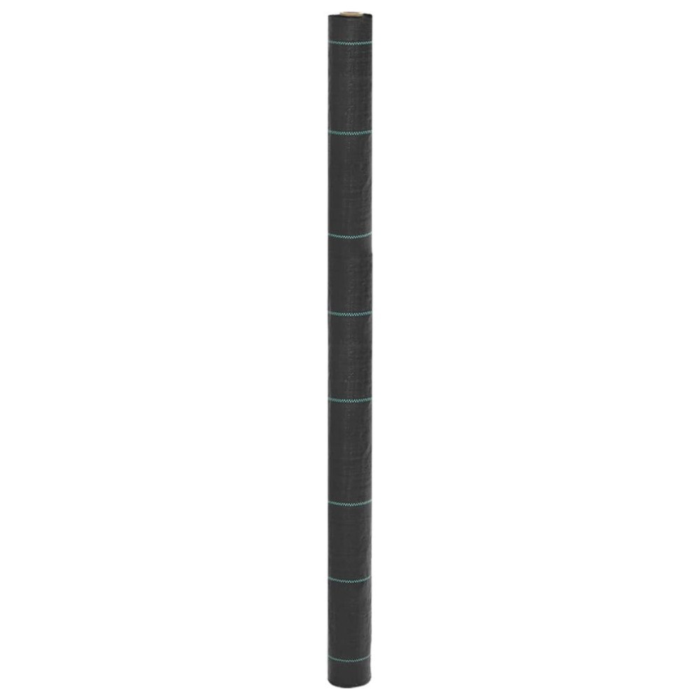vidaXL Ogräsmatta svart 1,5x10 m PP