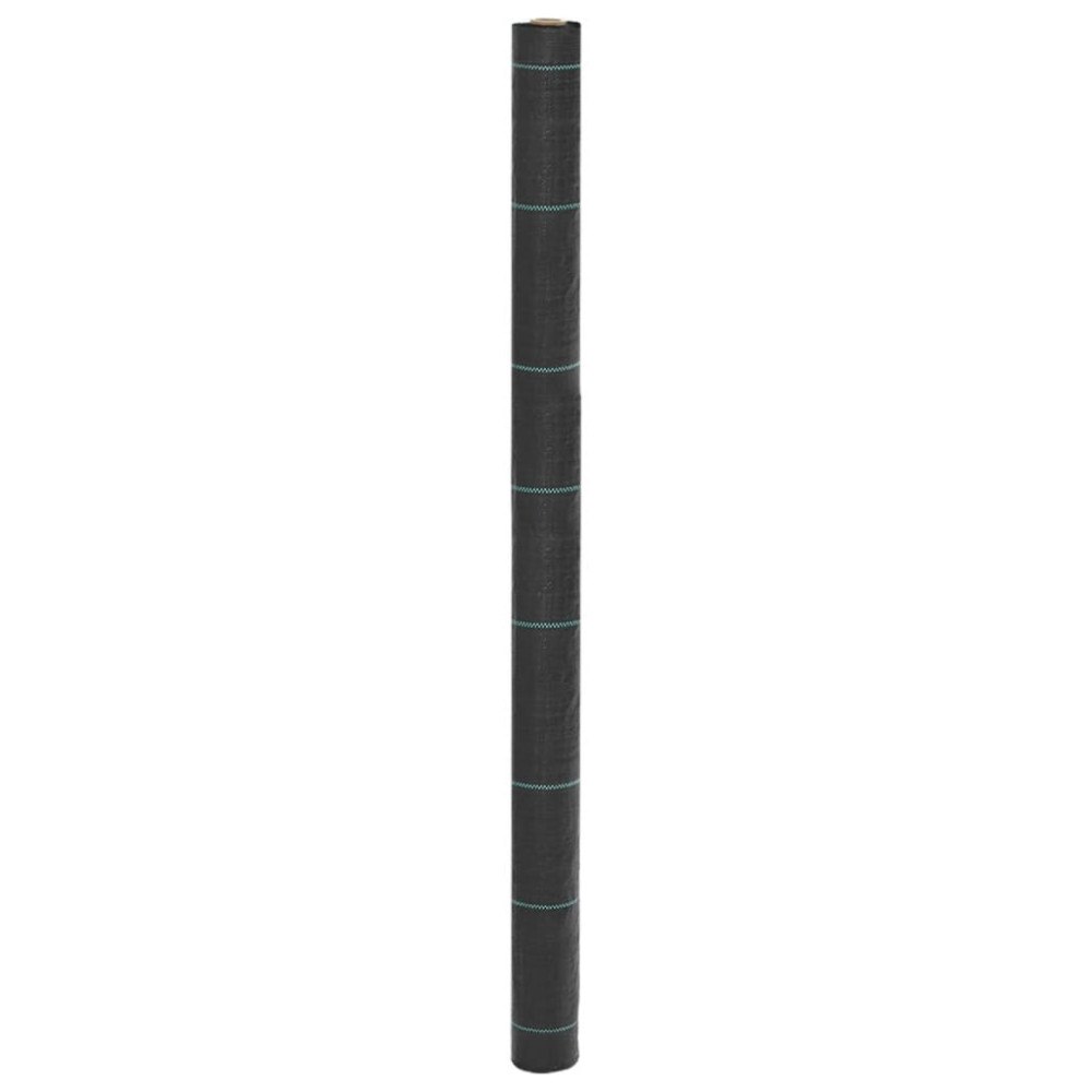 vidaXL Ogräsmatta svart 1,5x25 m PP