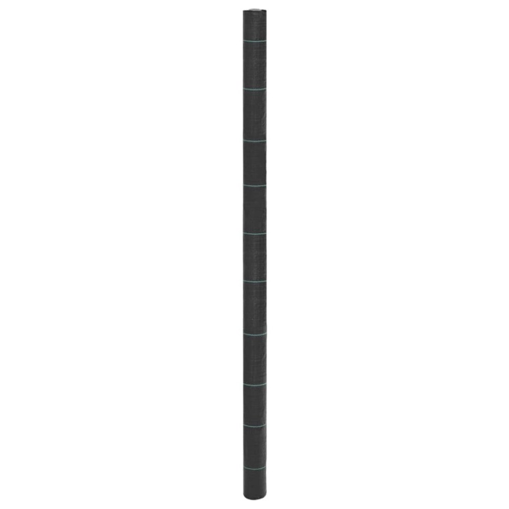 vidaXL Ogräsmatta svart 2x10 m PP