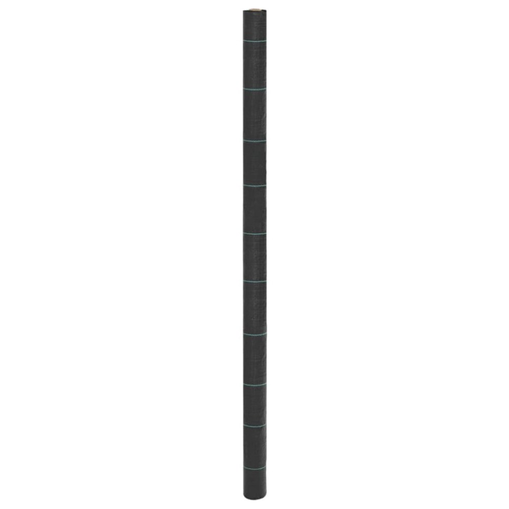 vidaXL Ogräsmatta svart 2x25 m PP