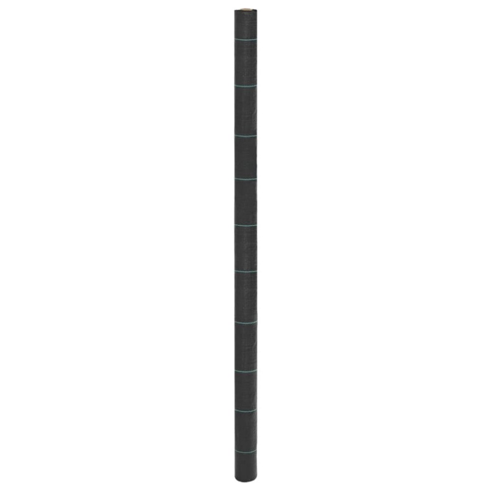 vidaXL Ogräsmatta svart 2x50 m PP