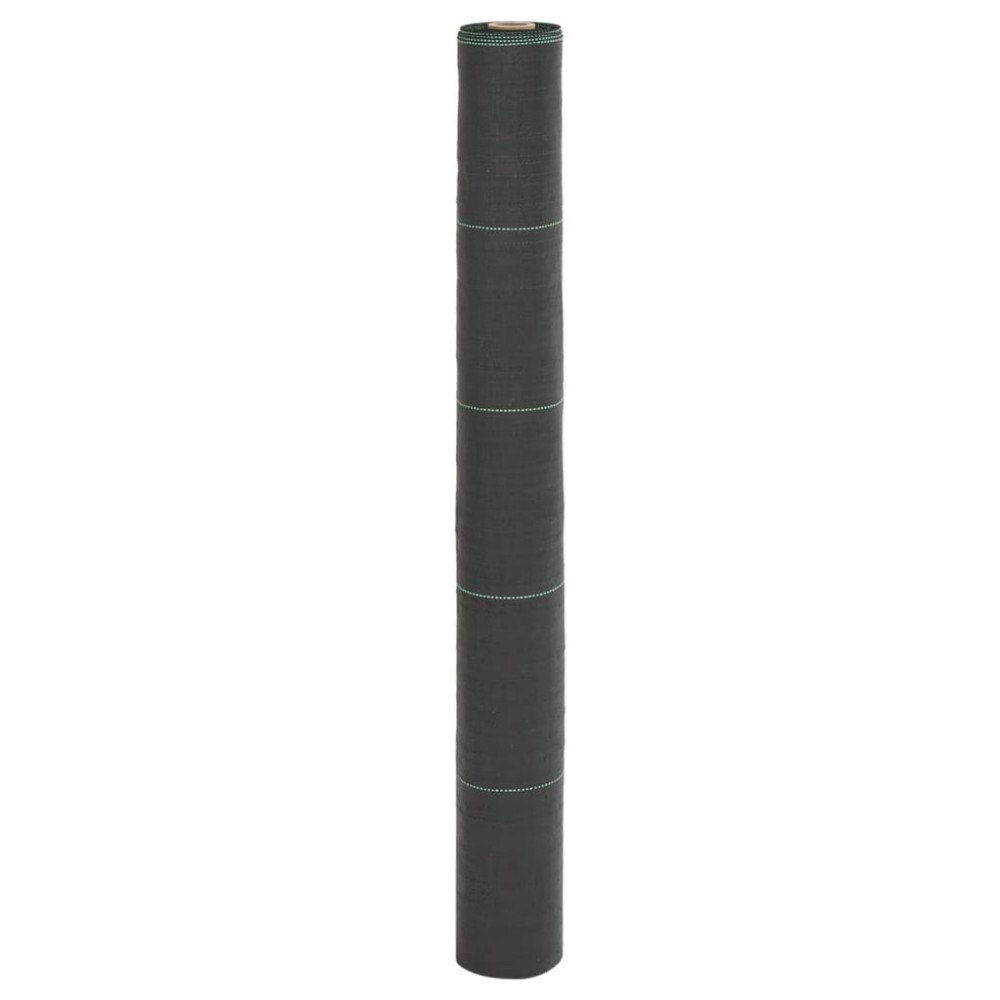vidaXL Ogräsmatta svart 1x10 m PP