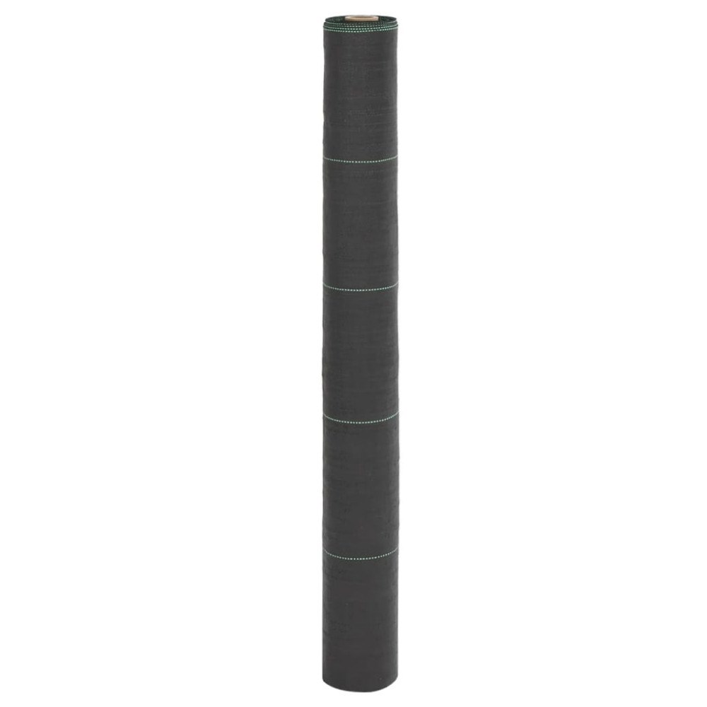 vidaXL Ogräsmatta svart 1x50 m PP