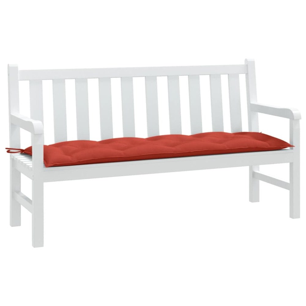 vidaXL Bänkdyna melerad röd 150x50x7 cm tyg