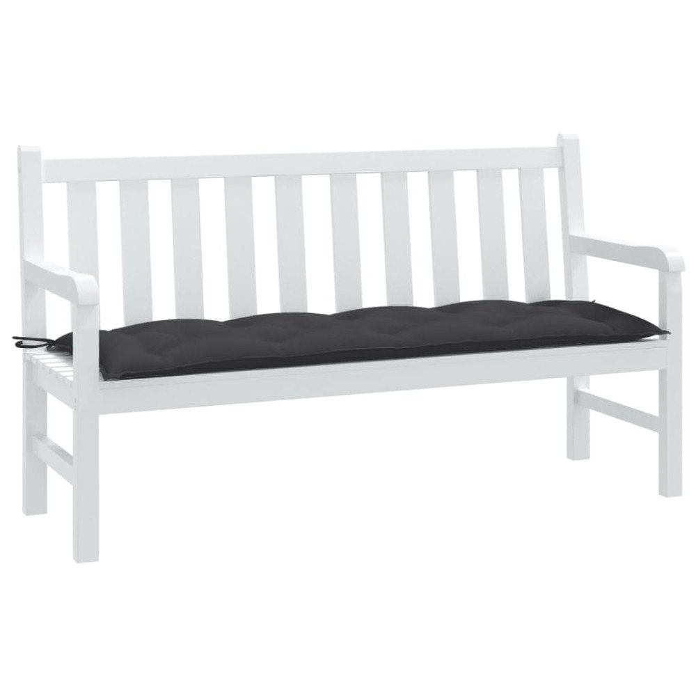 vidaXL Bänkdyna melerad antracit 150x50x7 cm tyg