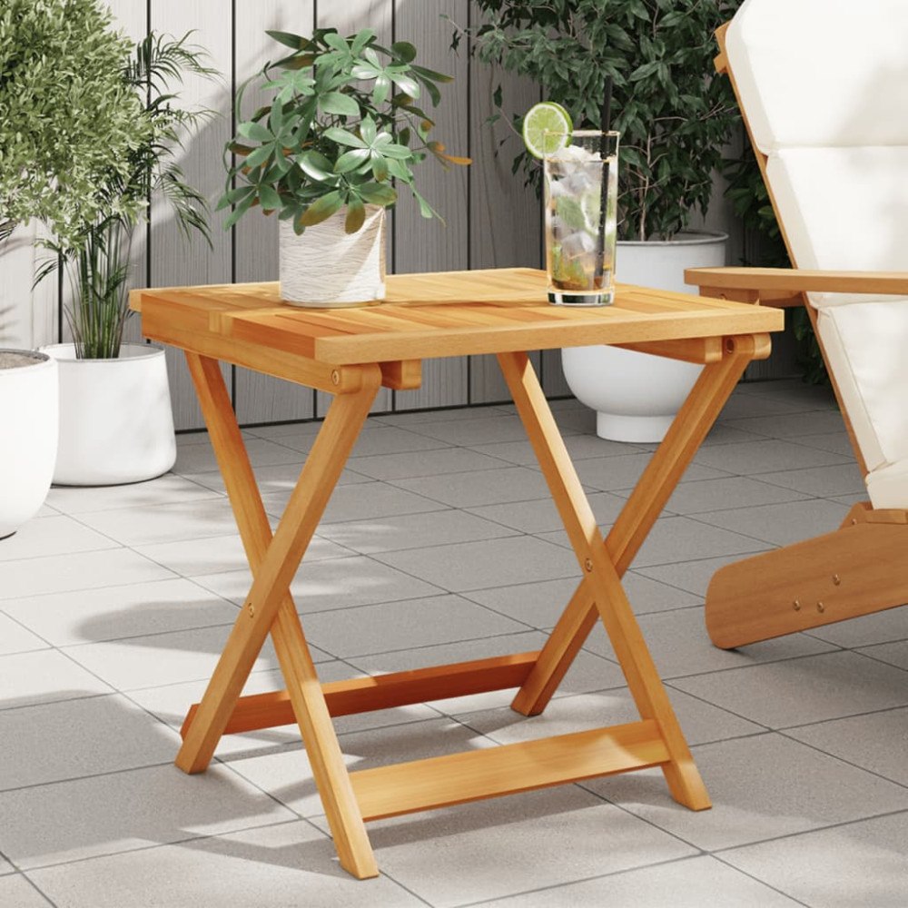 vidaXL Hopfällbart trädgårdsbord 50x50x50 cm massivt akaciaträ
