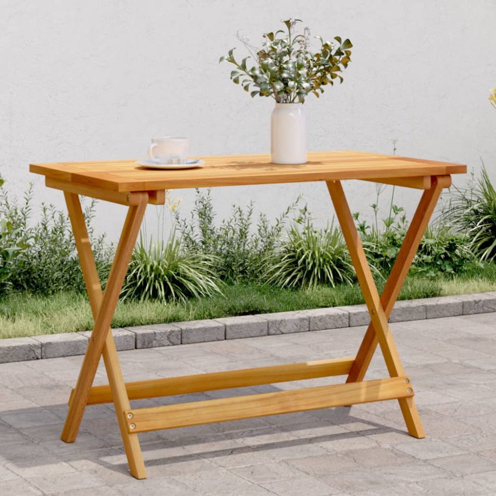 vidaXL Hopfällbart trädgårdsbord 90x52,5x65 cm massivt akaciaträ