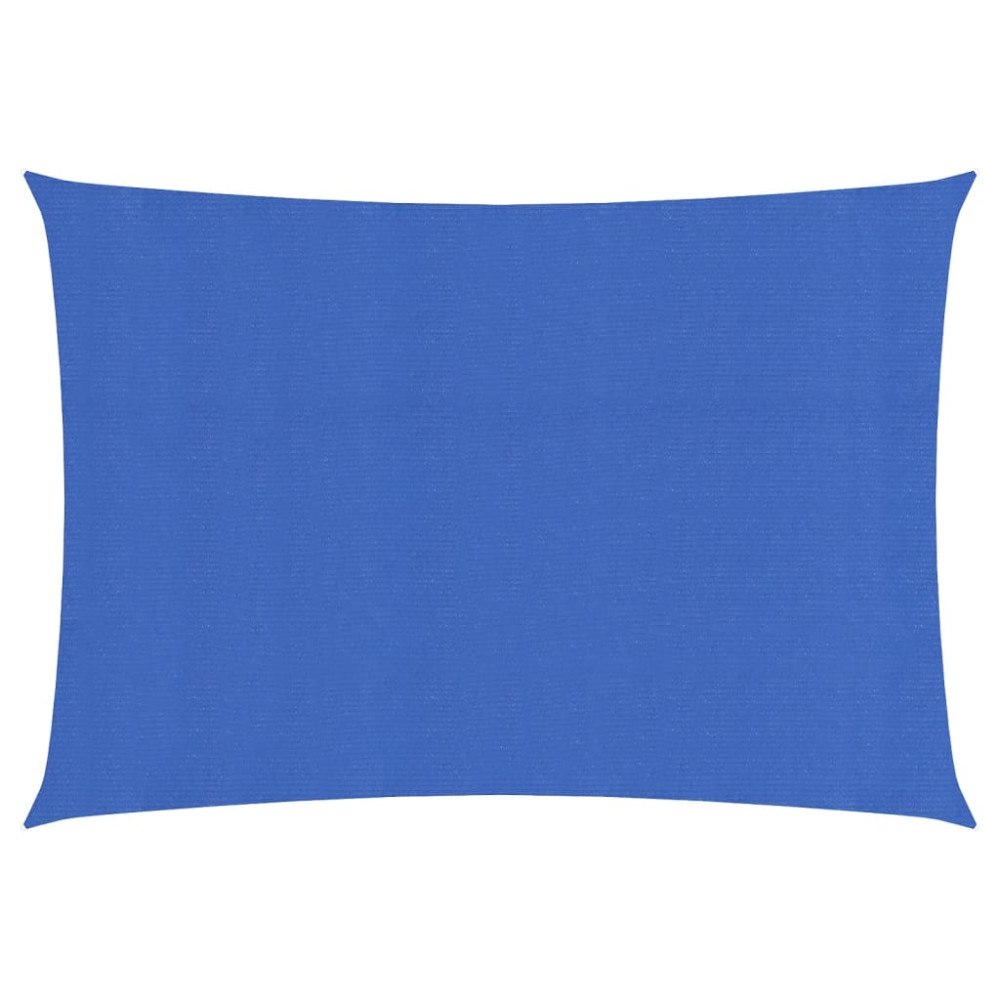 vidaXL Solsegel 160 g/m² rektangulär blå 6x8 m HDPE