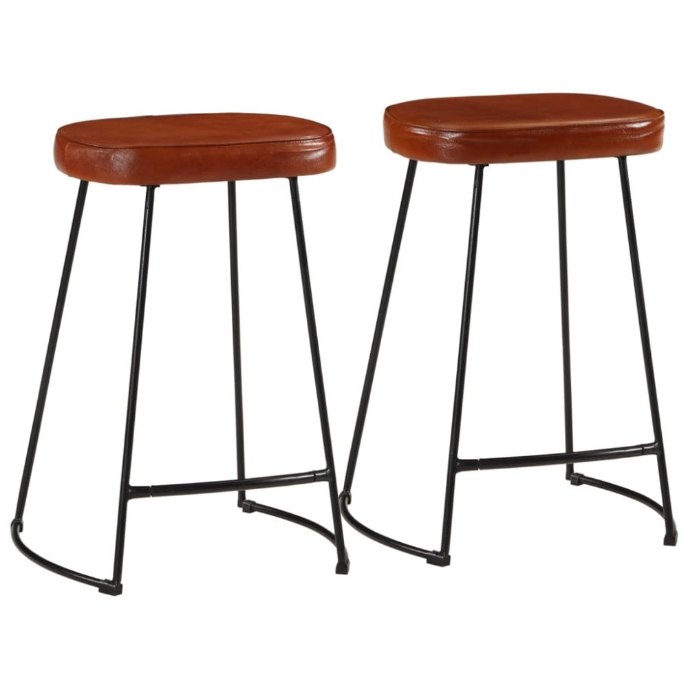 vidaXL Barstolar 2 st mörkbrun 41x29x62 cm