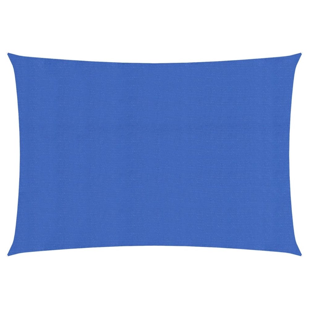 vidaXL Solsegel 160 g/m² rektangulär blå 5x7 m HDPE