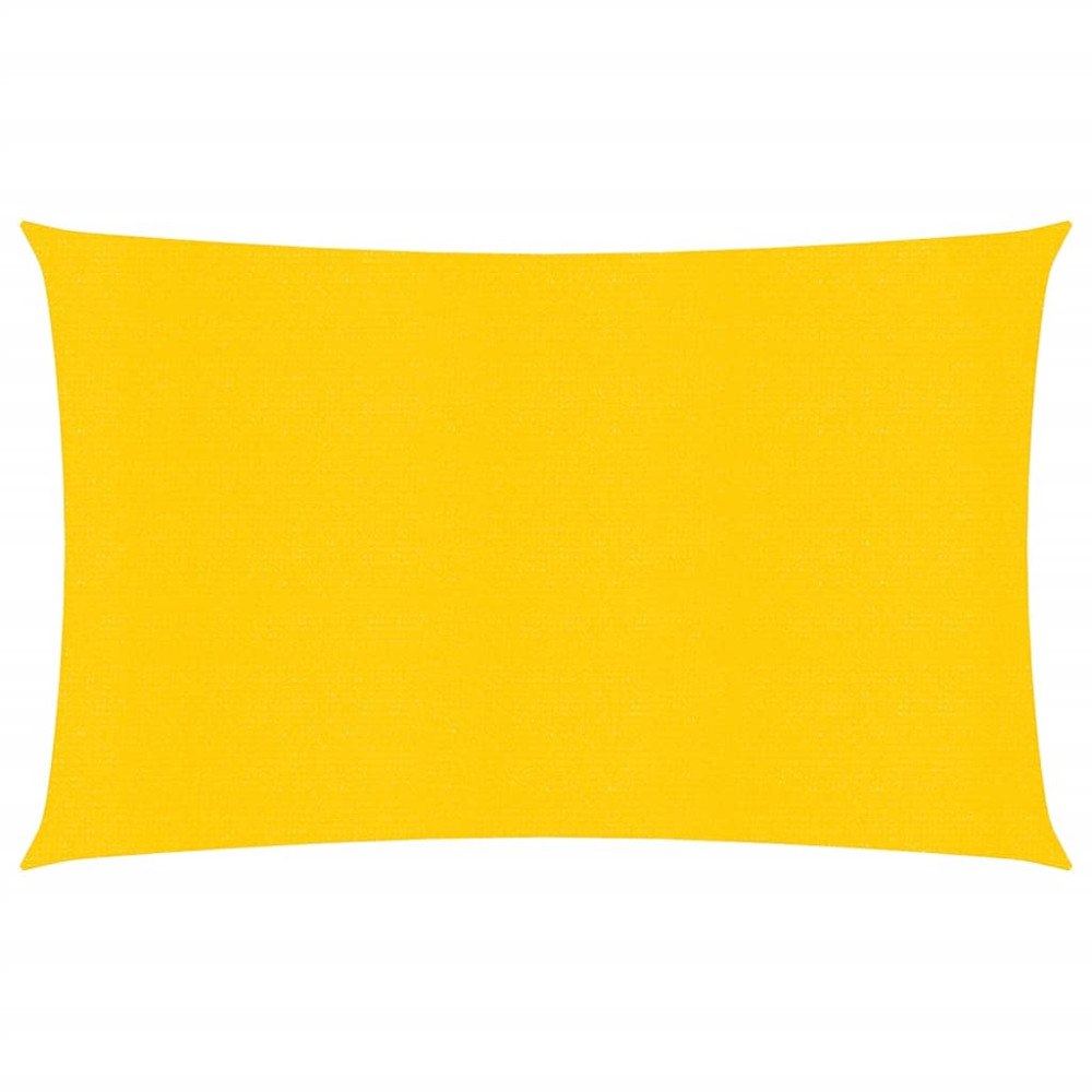 vidaXL Solsegel 160 g/m² rektangulär gul 4x6 m HDPE