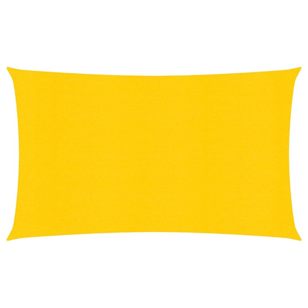 vidaXL Solsegel 160 g/m² rektangulär gul 4x7 m HDPE
