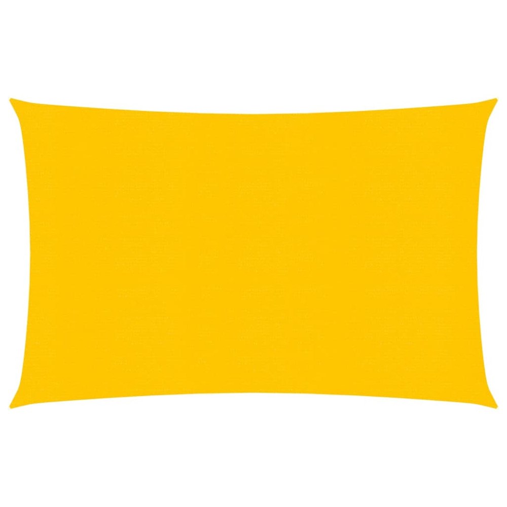 vidaXL Solsegel 160 g/m² rektangulär gul 5x6 m HDPE