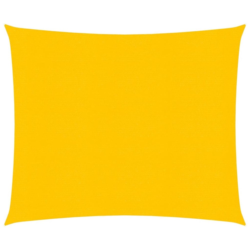 vidaXL Solsegel 160 g/m² fyrkantig gul 4x4 m HDPE
