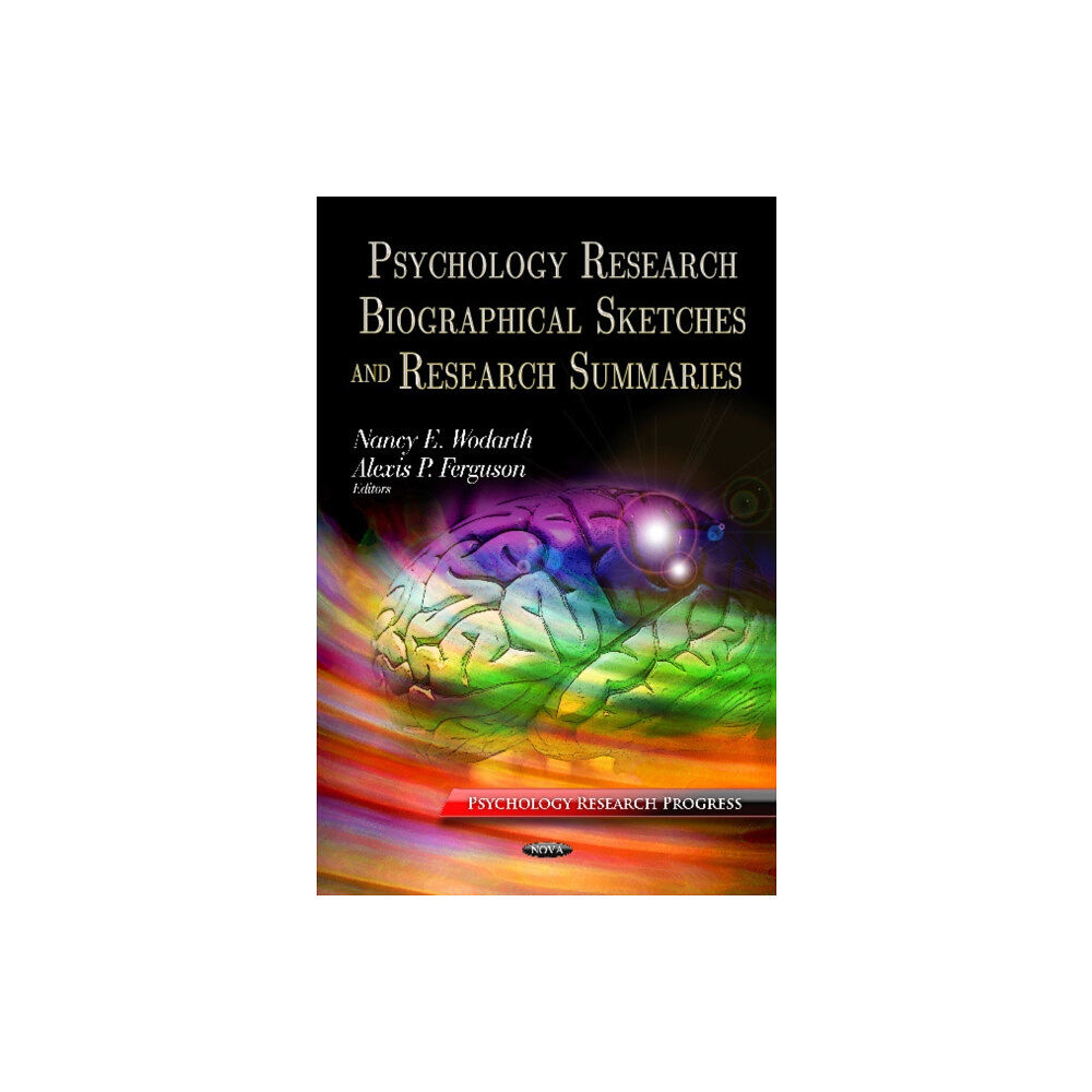 Nova Science Publishers Inc Psychology Research Biographies & Summaries (inbunden, eng)