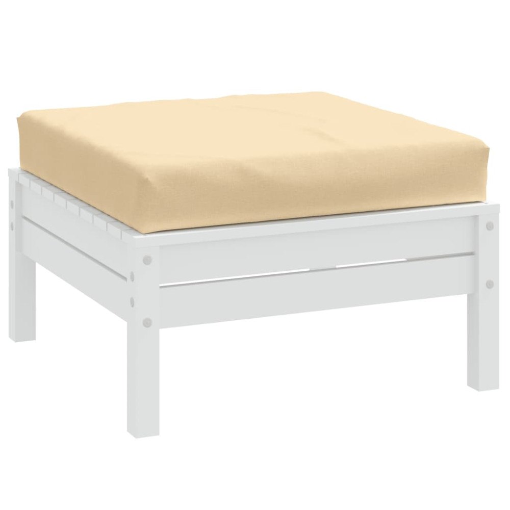 vidaXL Palldyna melerad beige 60x60x9,5 cm tyg