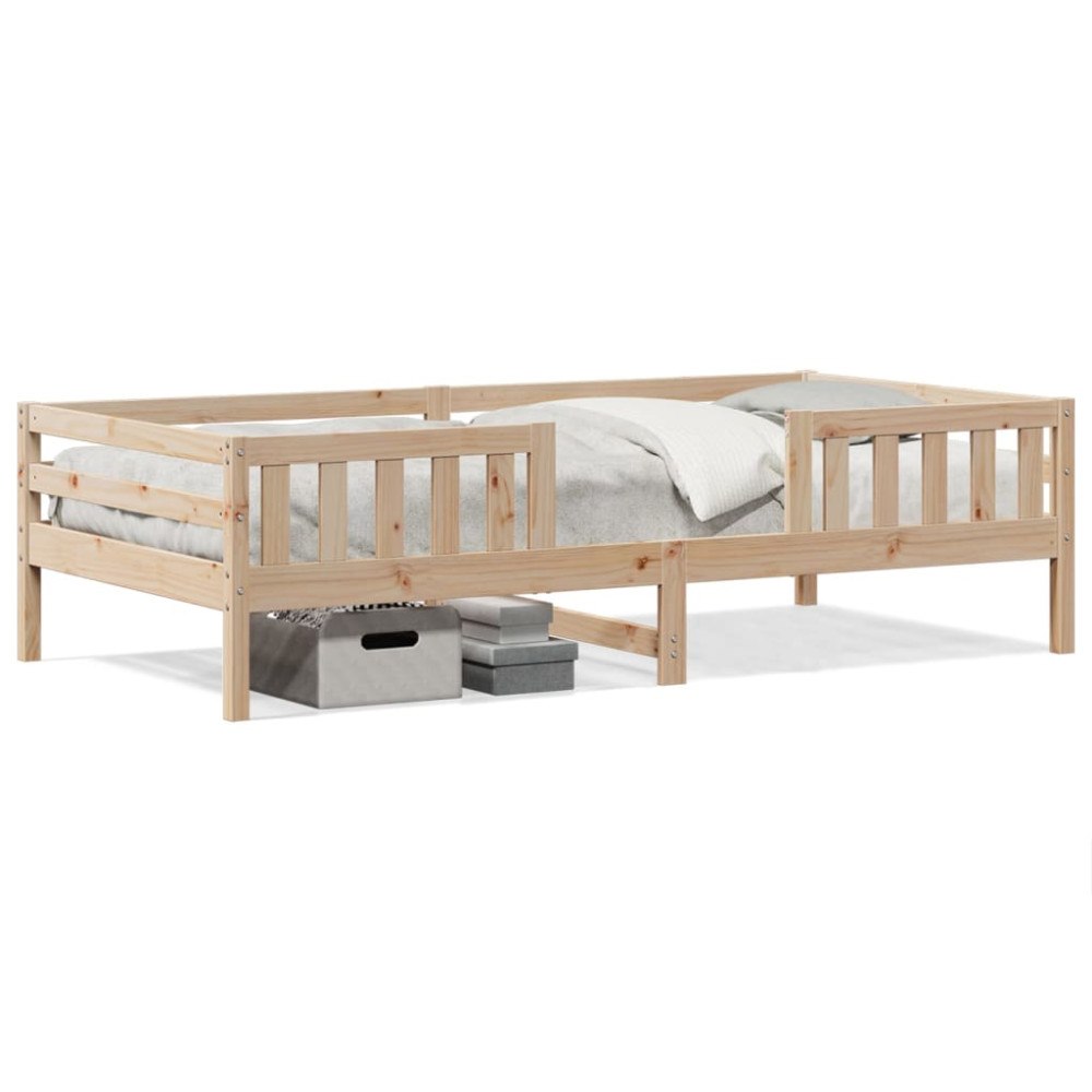 vidaXL Sängram utan madrass 90x200 cm massiv furu