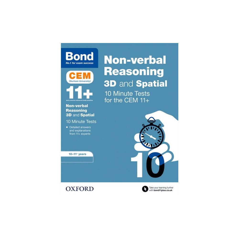 Oxford University Press Bond 11+ CEM 3D Non-Verbal Reasoning 10 Minute Tests (now Cambridge Select Insight) (häftad, eng)
