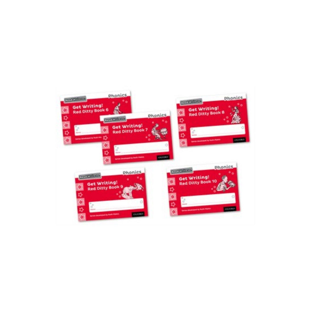 Oxford University Press Read Write Inc. Phonics: Get Writing! Red Ditty Books 6-10 Mixed Pack of 5 (häftad, eng)