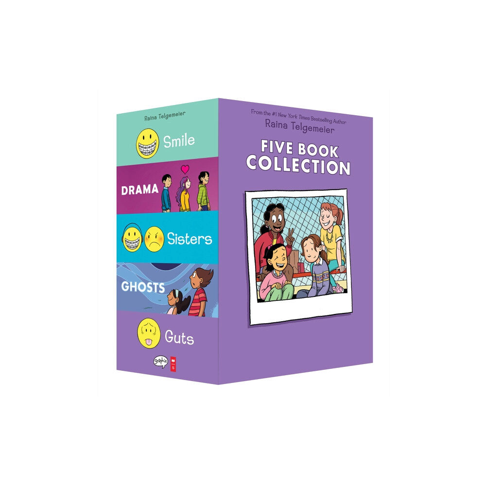 Scholastic US Raina Telgemeier Five Book Collection: Smile, Drama, Sisters, Ghosts, Guts (häftad, eng)