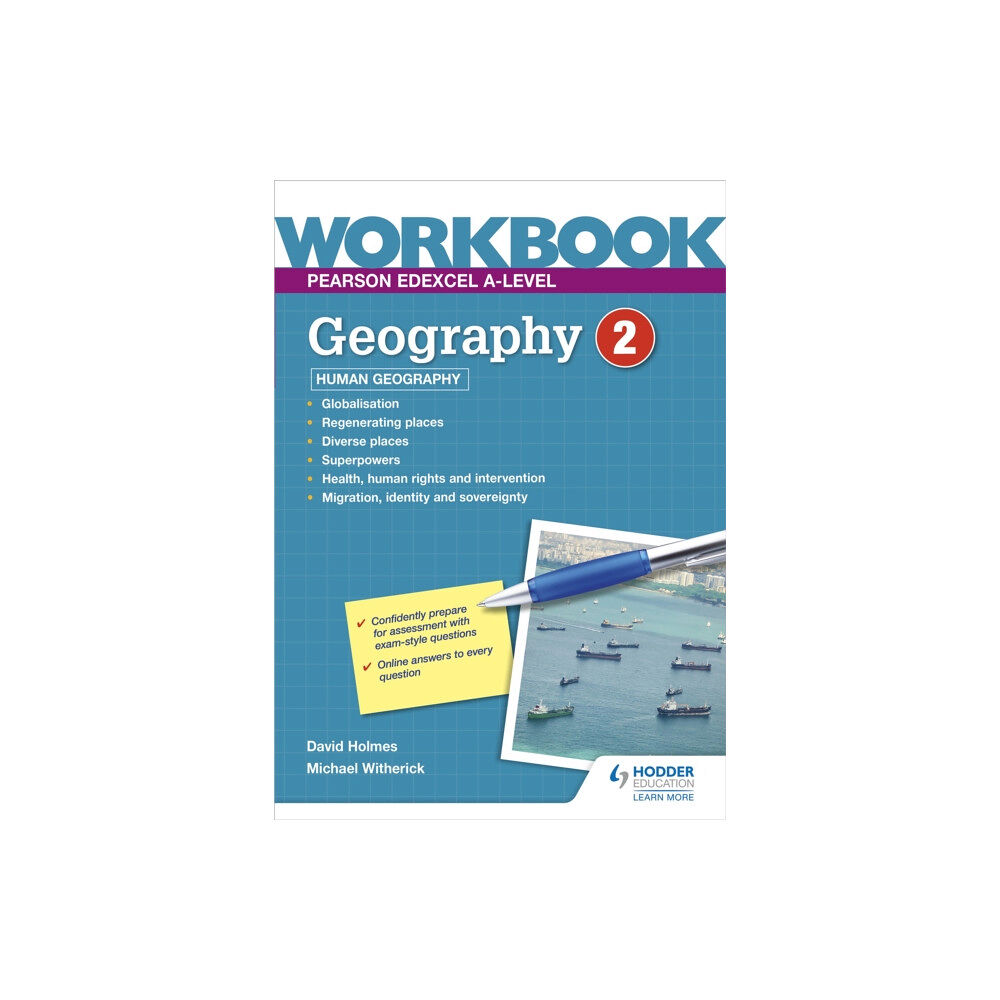 Hodder Education Pearson Edexcel A-level Geography Workbook 2: Human Geography (häftad, eng)