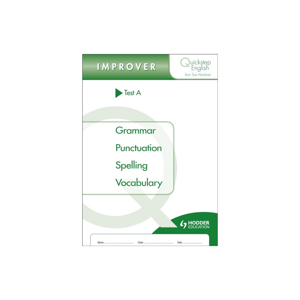 Hodder Education Quickstep English Test A Improver Stage (häftad, eng)