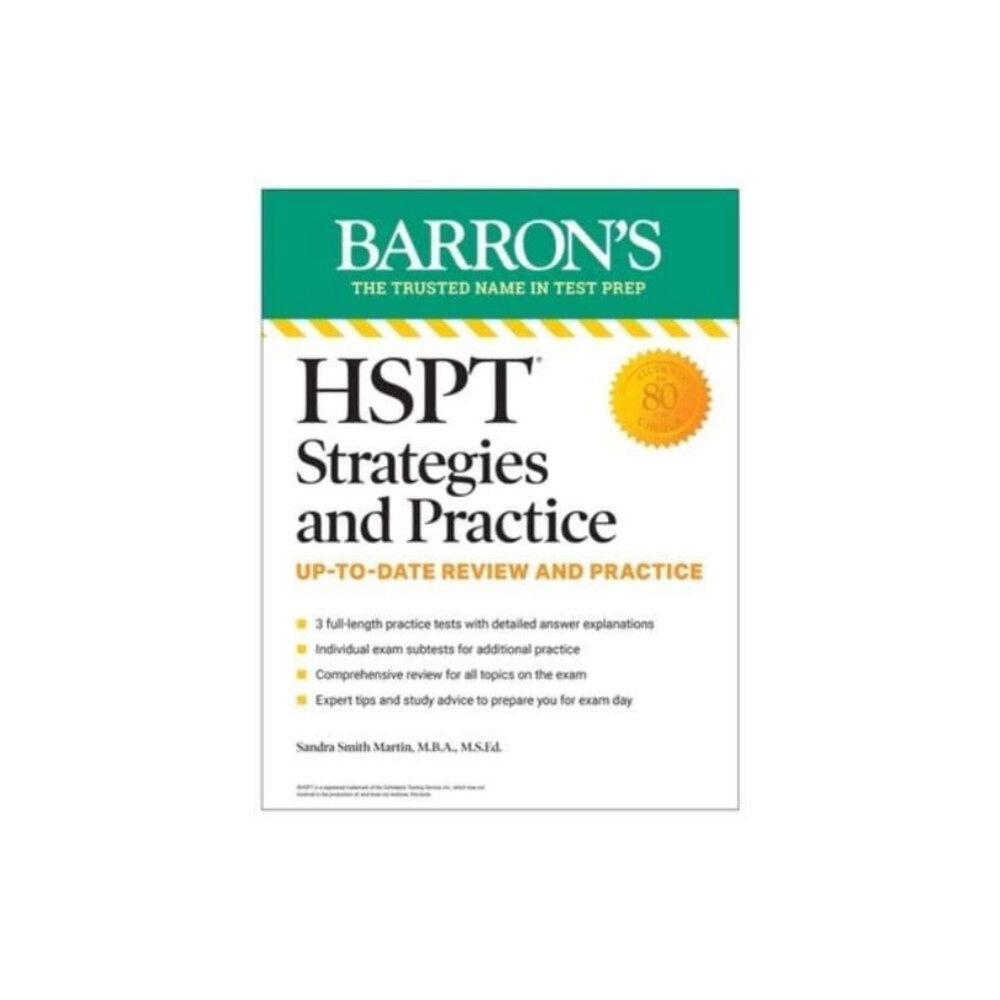 Barrons Educational Services HSPT Strategies and Practice, Second Edition: Prep Book with 3 Practice Tests + Comprehensive Review + Practice + Strate...