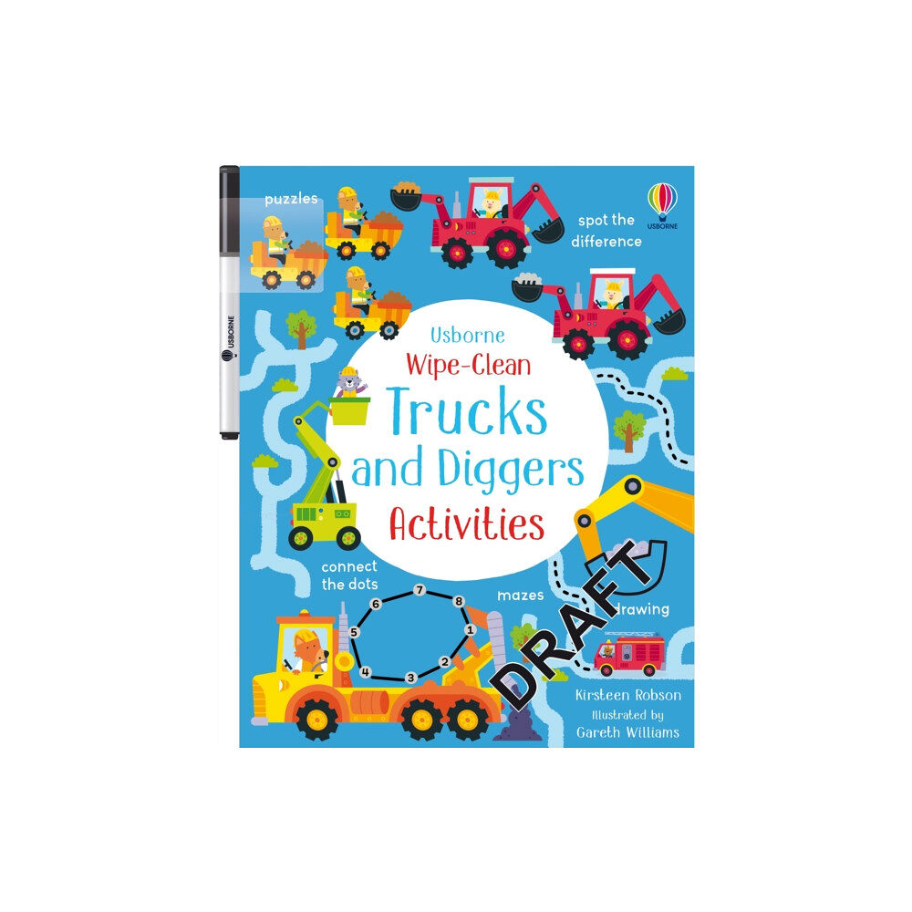 Usborne Publishing Ltd Wipe-Clean Trucks and Diggers Activities (häftad, eng)