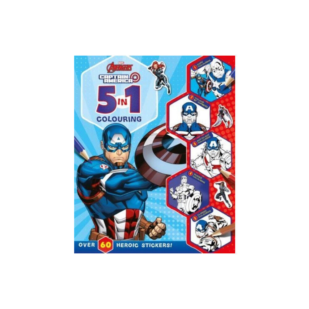 Bonnier Books Ltd Marvel Avengers Captain America: 5 in 1 Colouring (häftad, eng)