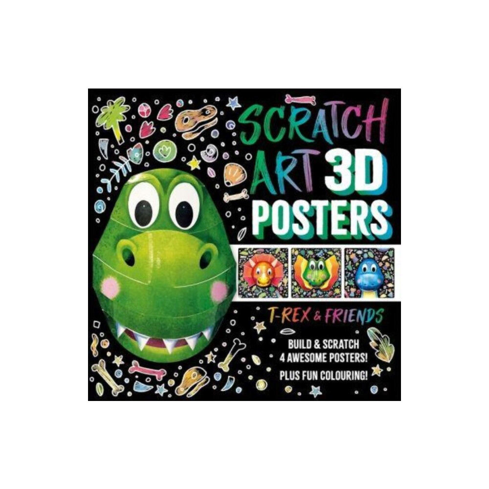 Bonnier Books Ltd Scratch Art 3D Posters: T-Rex & Friends (häftad, eng)