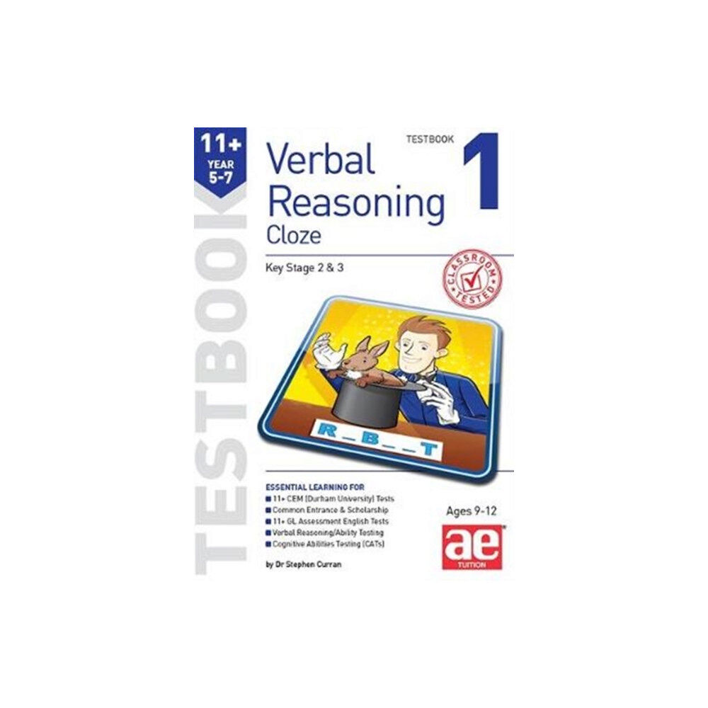 Accelerated Education Publications Ltd 11+ Verbal Reasoning Year 5-7 Cloze Testbook 1 (häftad, eng)