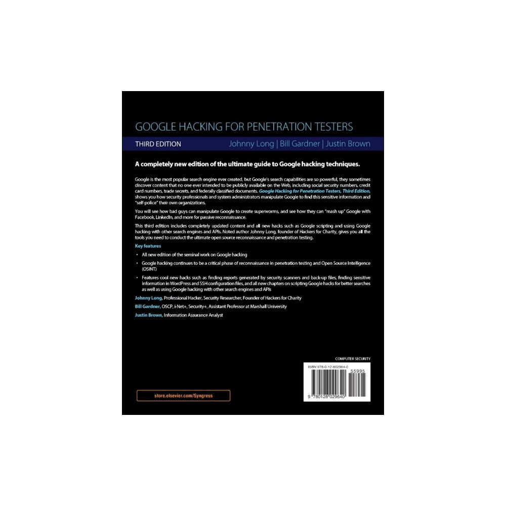 Syngress Media,U.S. Google Hacking for Penetration Testers (häftad, eng)