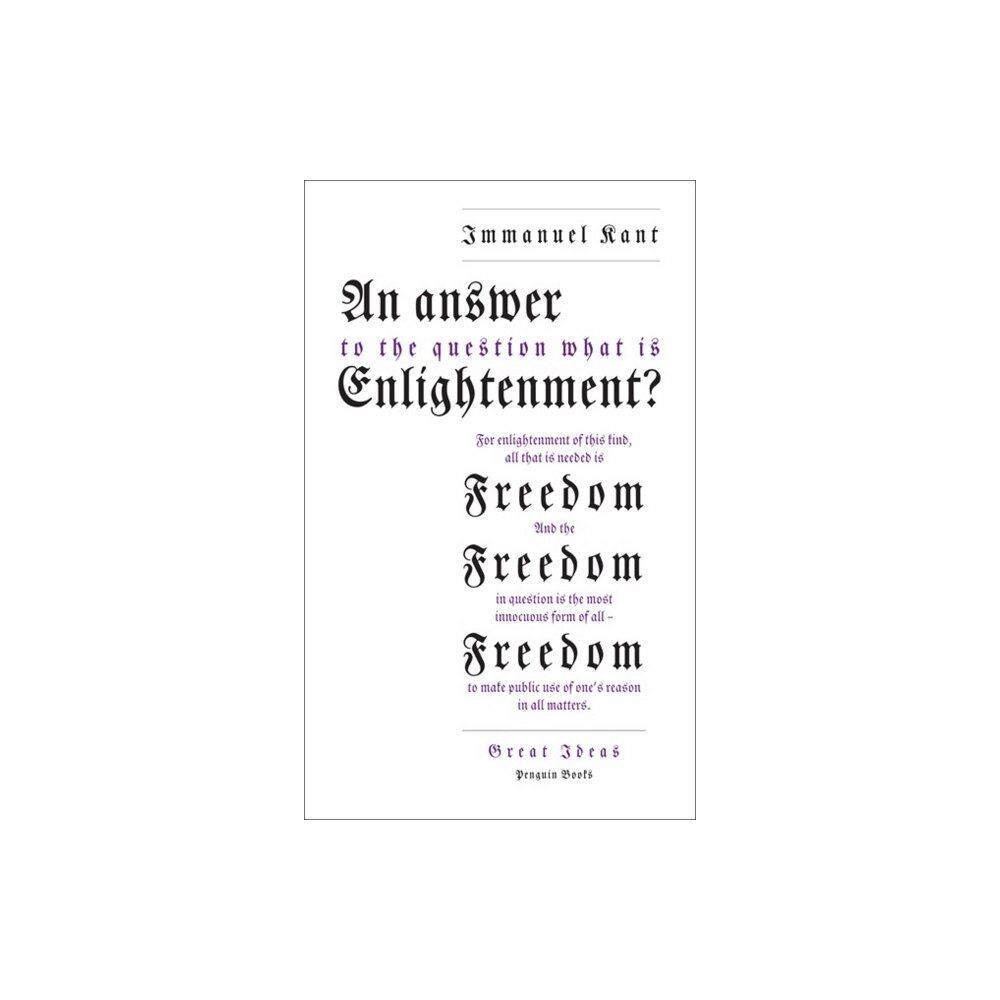 Penguin books ltd An Answer to the Question: 'What is Enlightenment?' (häftad, eng)