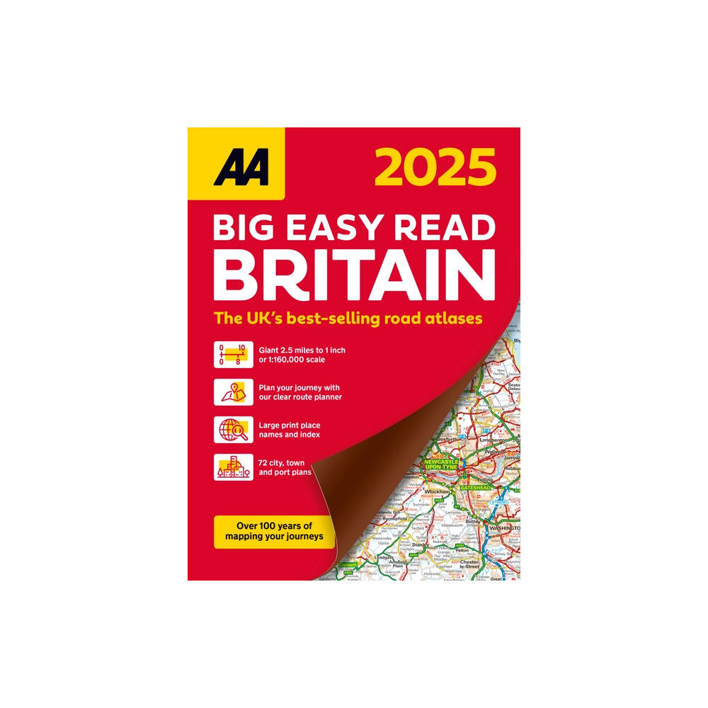 AA Publishing AA Big Easy Read Atlas Britain 2025 (bok, spiral, eng)