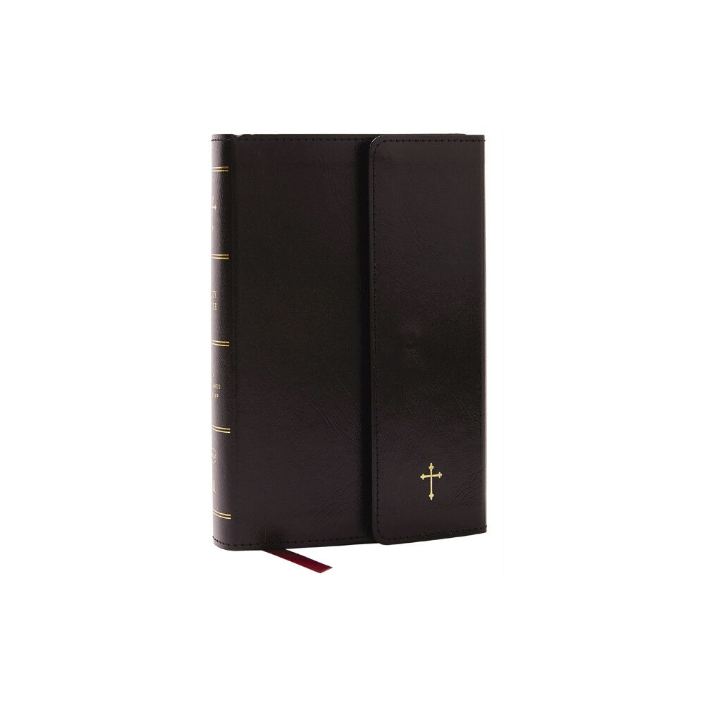 Thomas nelson publishers NKJV Compact Paragraph-Style Bible w/ 43,000 Cross References, Black Leatherflex w/ Magnetic Flap, Red Letter, Comfort P...