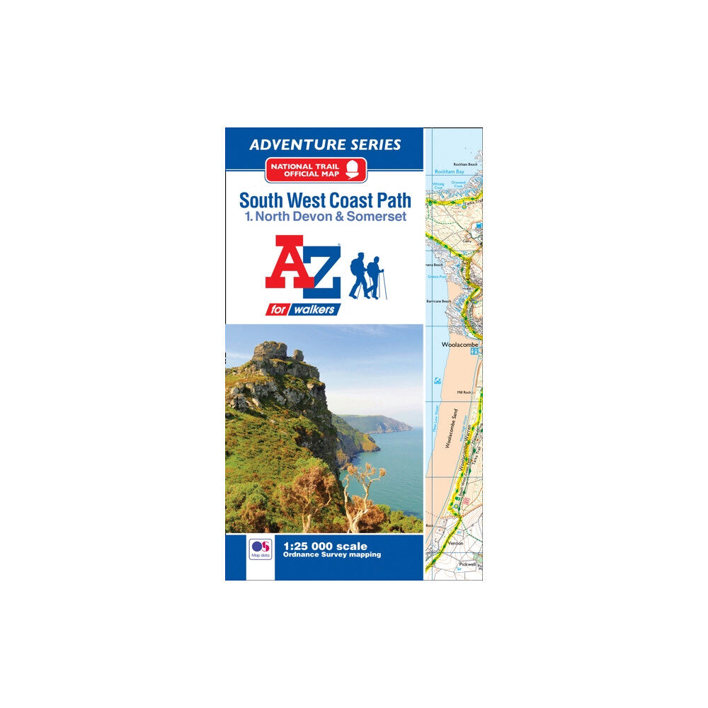 HarperCollins Publishers SW Coast Path North Devon & Somerset Adventure Atlas (häftad, eng)