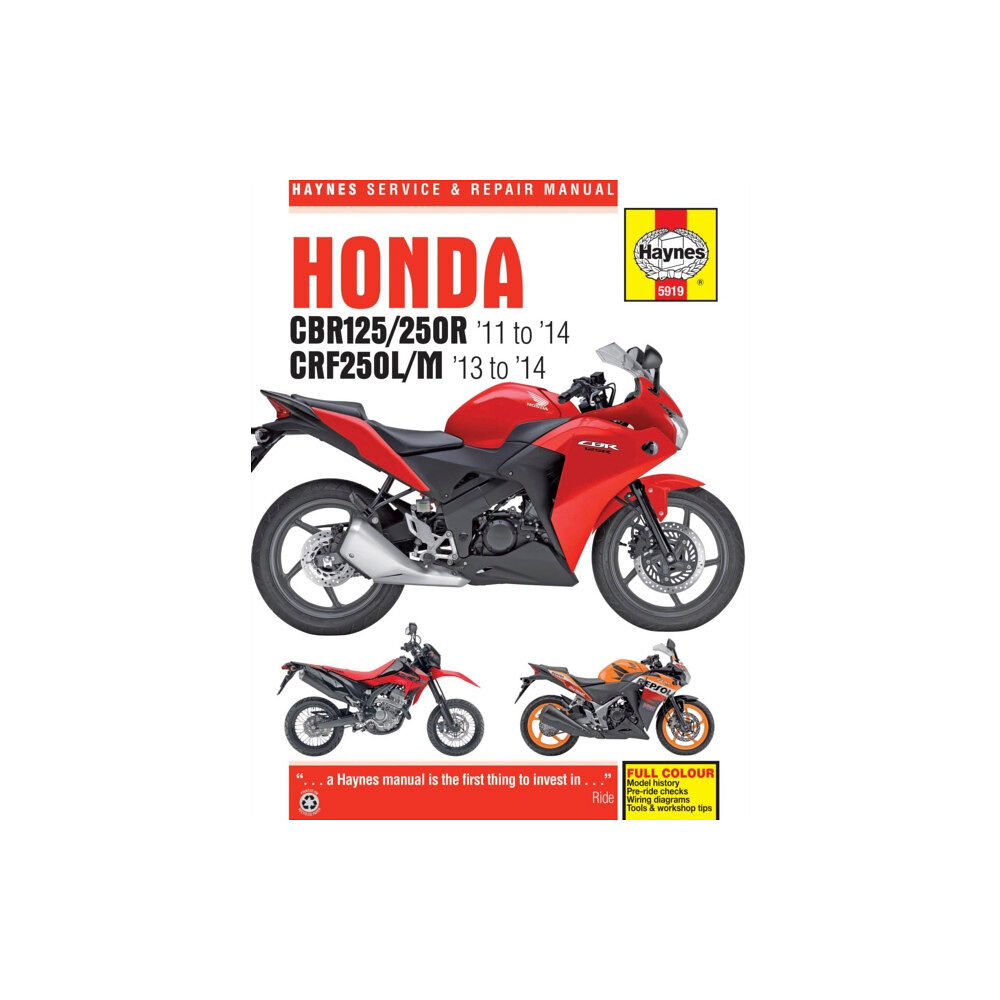 Haynes Publishing Group Honda CBR125R, CBR250R, CBR300R, CB300F & CRF250 (11-18) (häftad, eng)