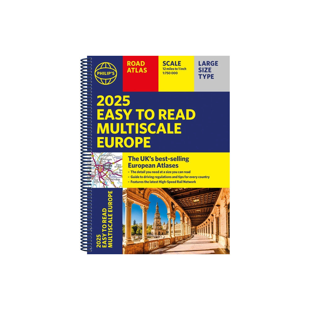 Octopus publishing group 2025 Philip's Easy to Read Multiscale Road Atlas Europe (bok, spiral, eng)