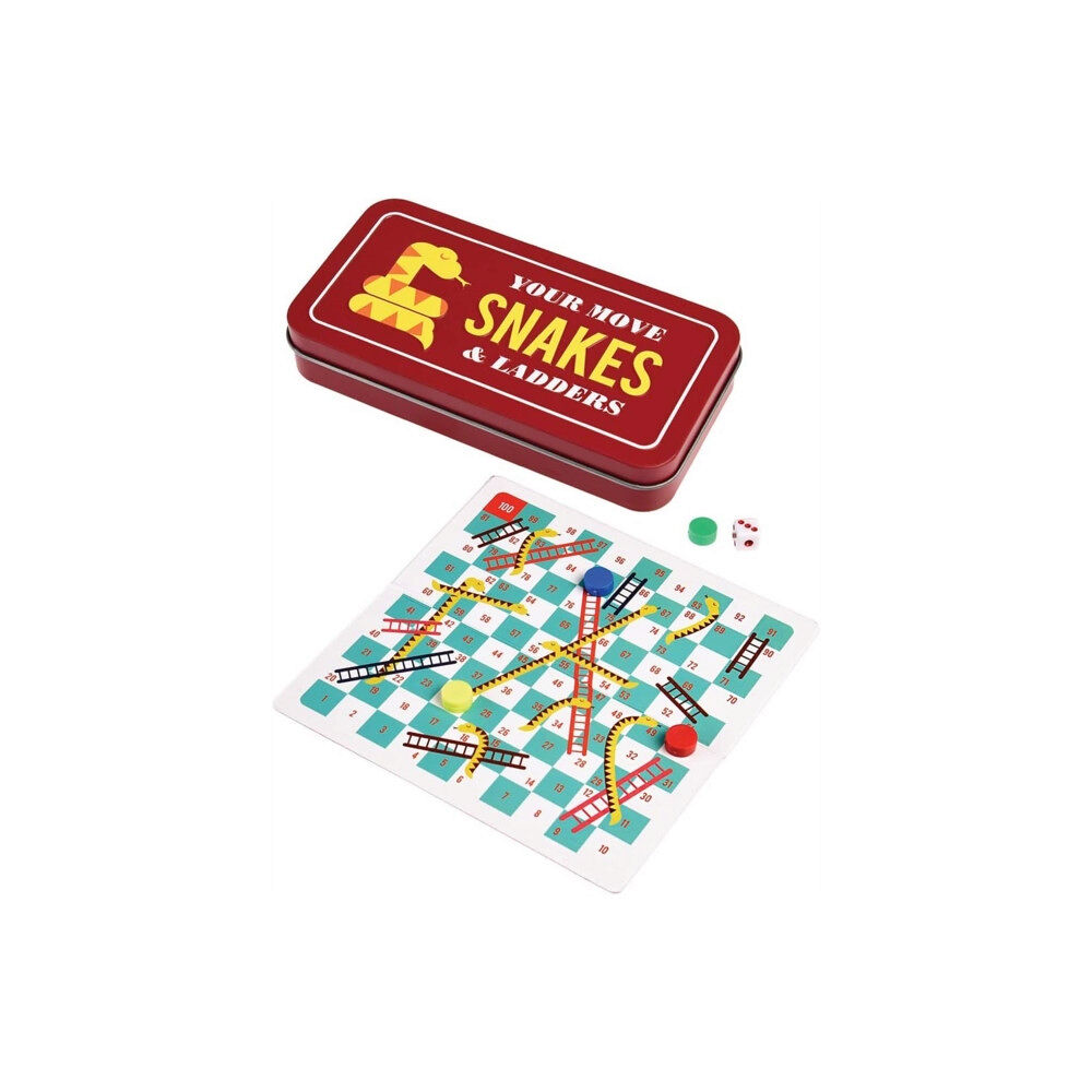 REX LONDON Travel snakes and ladders game in a tin (häftad, eng)