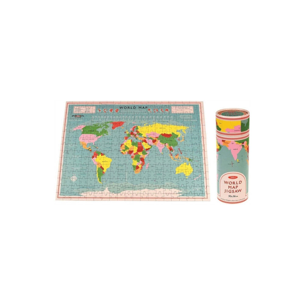 REX LONDON Jigsaw puzzle in a tube (300 piece) - World Map (häftad, eng)