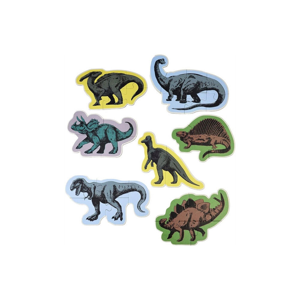 REX LONDON Set of 7 dinosaur puzzles - Prehistoric Land (häftad, eng)