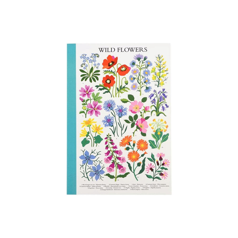 REX LONDON A5 notebook - Wild Flowers (häftad, eng)