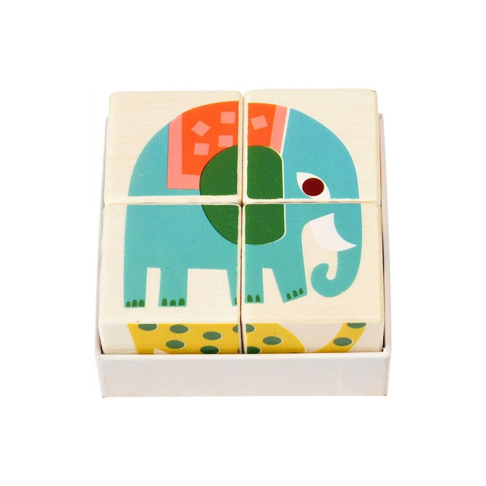 REX LONDON Wooden puzzle cubes - Wild Wonders (häftad, eng)