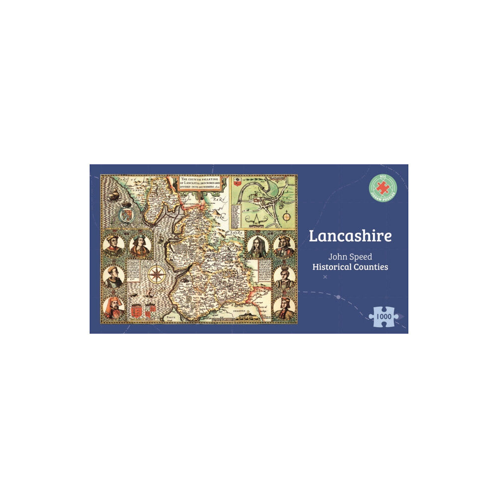 ALL JIGSAW PUZZLES Lancashire Historical 1610 Map 1000 Piece Puzzle (häftad, eng)