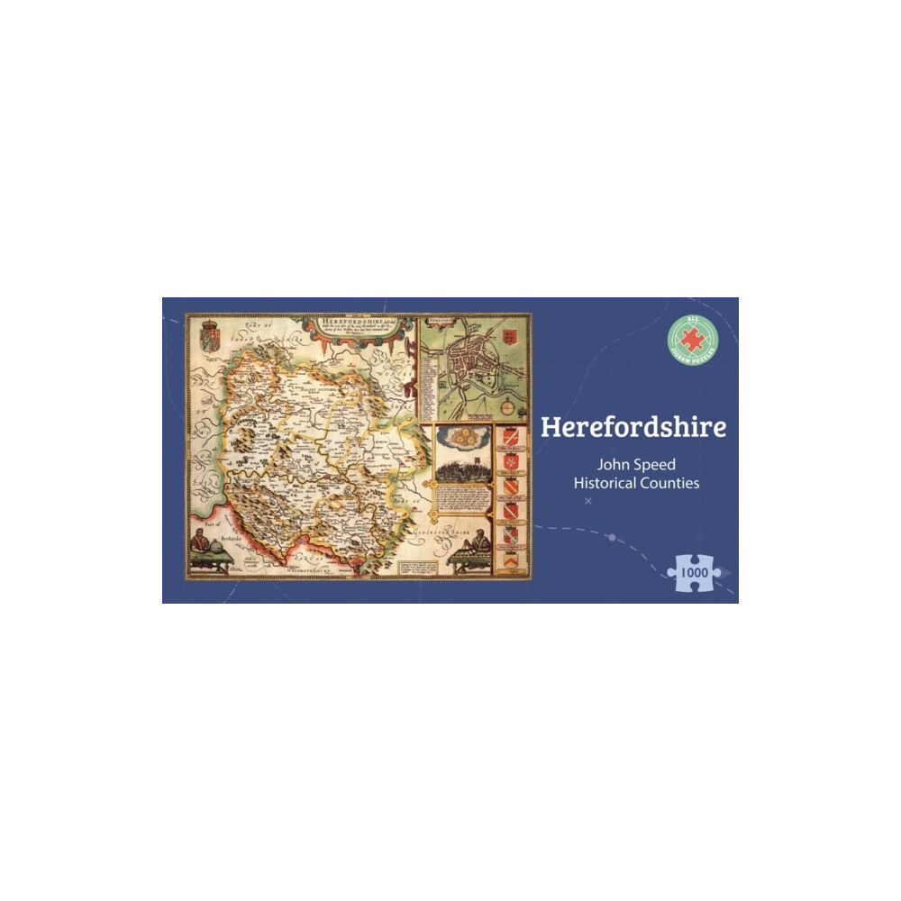 ALL JIGSAW PUZZLES Herefordshire Historical 1610 Map 1000 Piece Puzzle (häftad, eng)