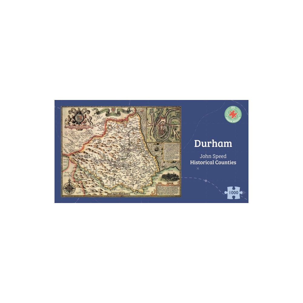 ALL JIGSAW PUZZLES Durham Historical 1610 Map 1000 Piece Puzzle (häftad, eng)