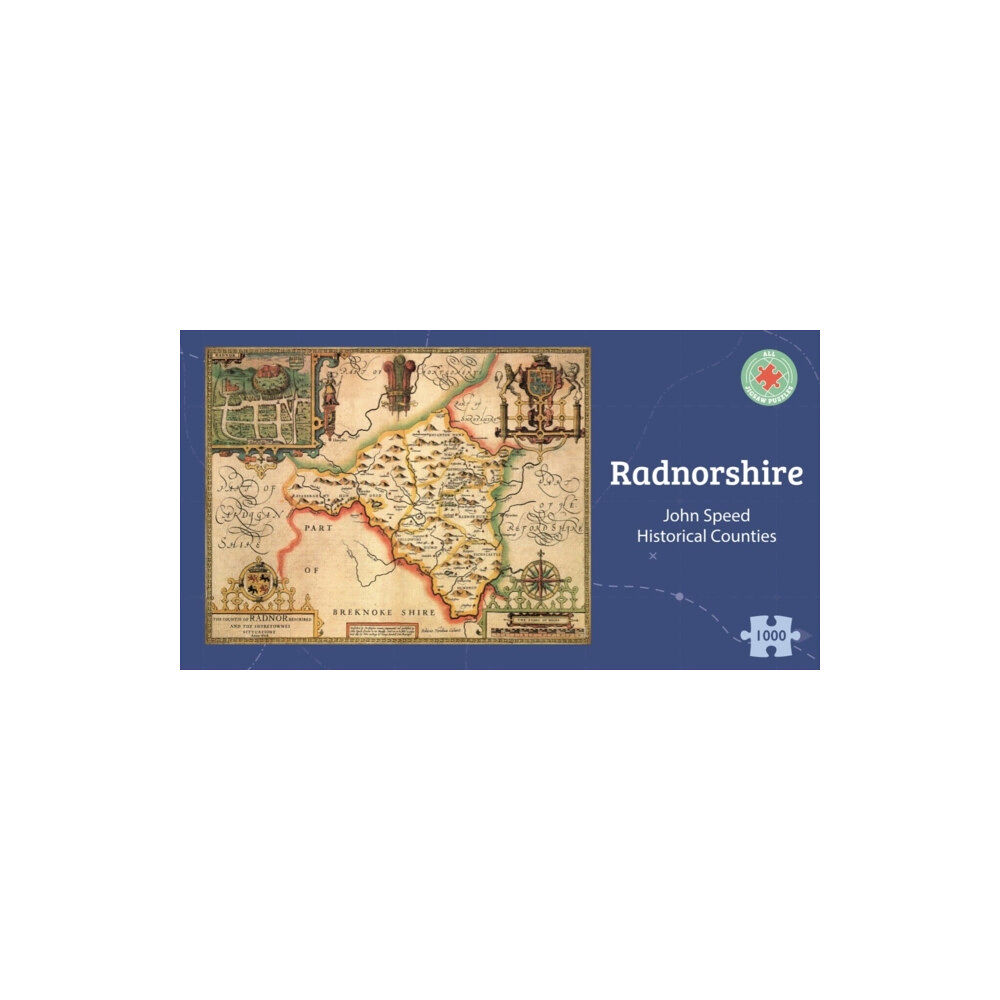 ALL JIGSAW PUZZLES Radnorshire Historical 1610 Map 1000 Piece Puzzle (häftad, eng)