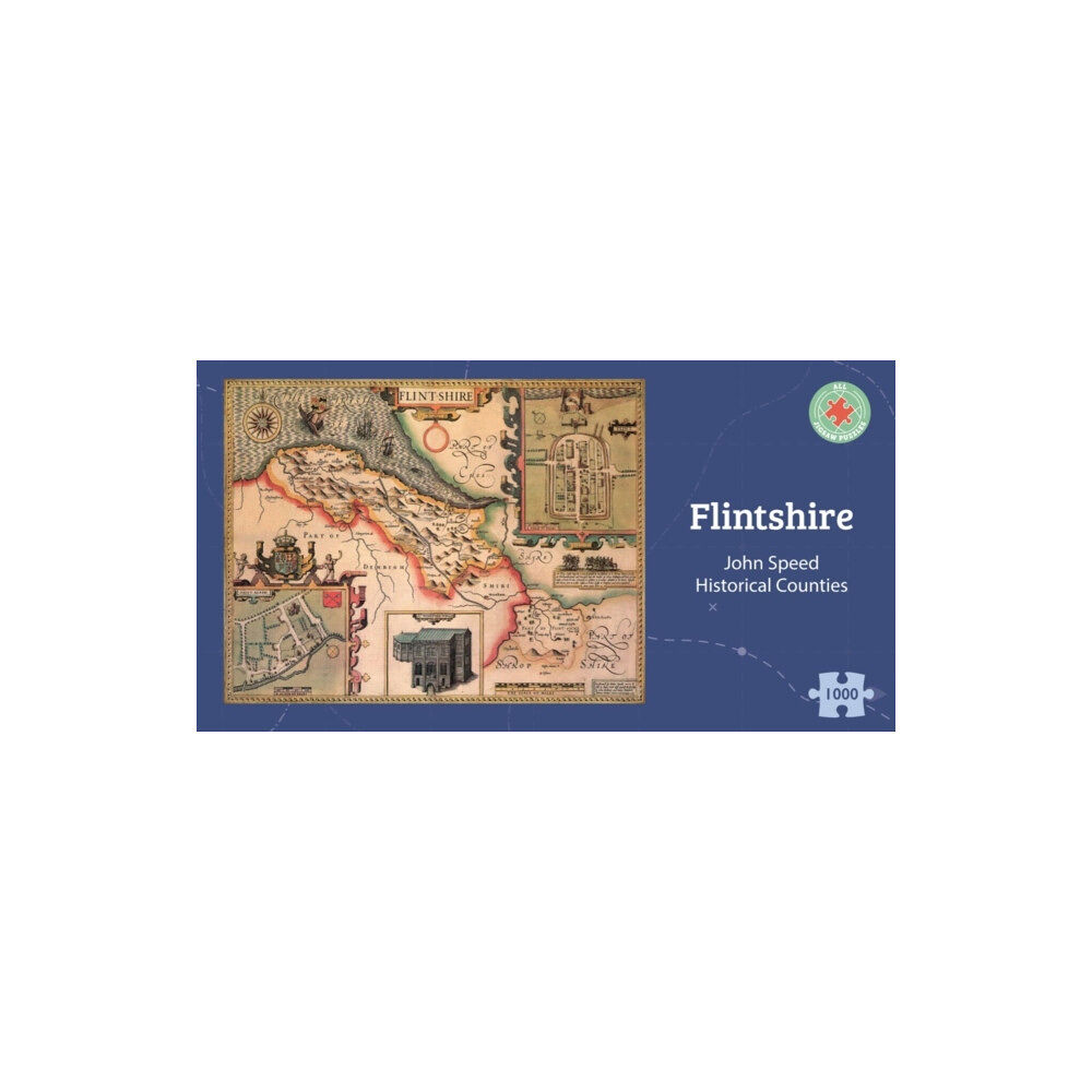 ALL JIGSAW PUZZLES Flintshire Historical 1610 Map 1000 Piece Puzzle (häftad, eng)