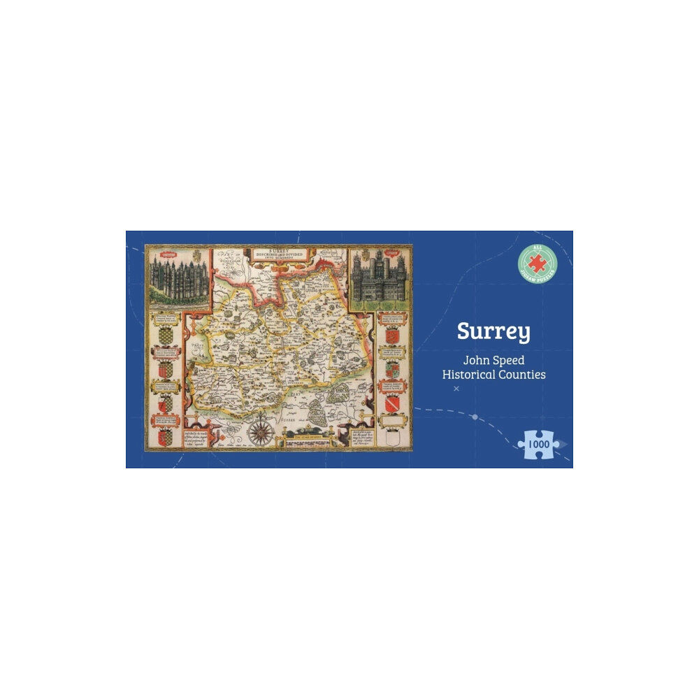 ALL JIGSAW PUZZLES Surrey Historical 1610 Map 1000 Piece Puzzle (häftad, eng)