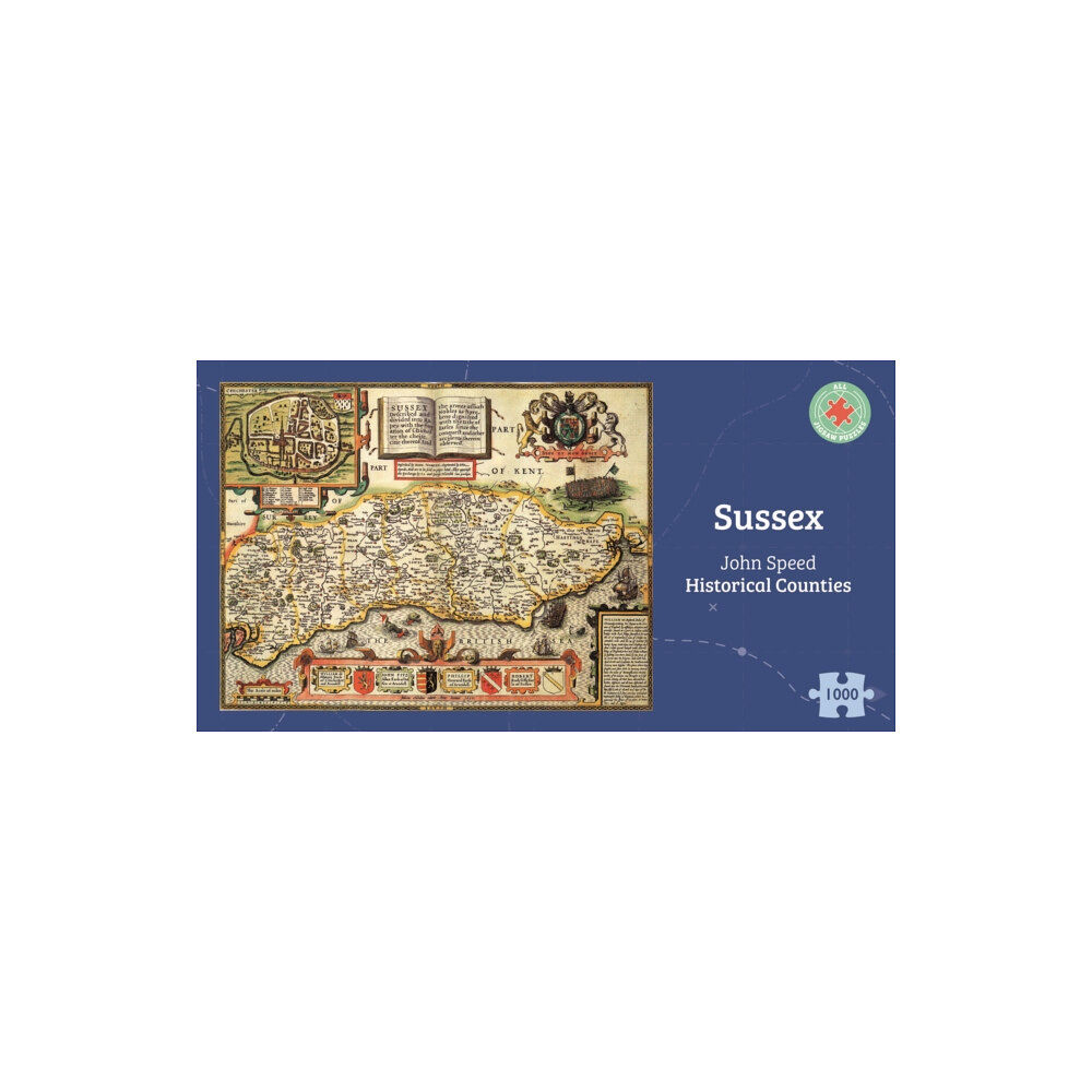 ALL JIGSAW PUZZLES Sussex Historical 1610 Map 1000 Piece Puzzle (häftad, eng)